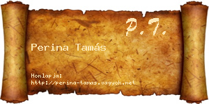 Perina Tamás névjegykártya